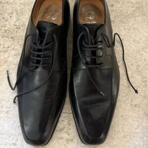 Black Leather Zenobi Loafers, Size 43